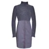 Elie Tahari Raleigh Sweater Dress Charcoal In Blue