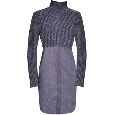Elie Tahari Raleigh Sweater Dress In Grey