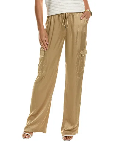 Elie Tahari Relaxed Satin Cargo Pant In Metallic