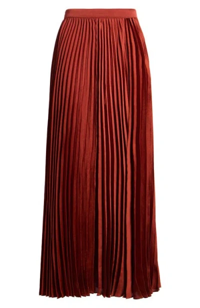 Elie Tahari Rowyn Pleated Skirt In Red