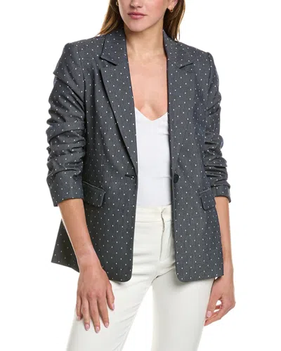 Elie Tahari Ruched Blazer In Blue