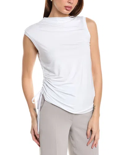 Elie Tahari Ruched Tank In White