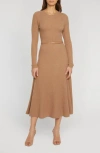 ELIE TAHARI ELIE TAHARI SABRINA LONG SLEEVE CASHMERE MAXI SWEATER DRESS