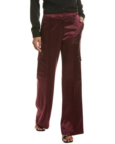 Elie Tahari Satin Cargo Pant In Purple