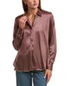 Elie Tahari Satin Top In Brown