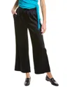 Shop Elie Tahari Satin Wide Pants In Blue