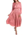 Elie Tahari Shirred Maxi Dress In Pink