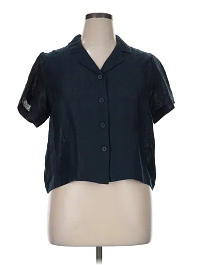 Elie Tahari Short Sleeve Blouse In Black