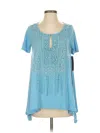 Elie Tahari Short Sleeve Blouse In Blue