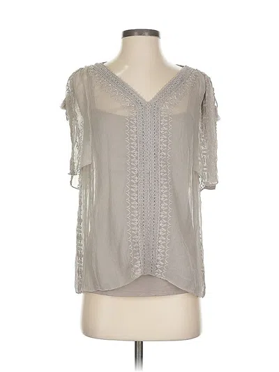 Pre-owned Elie Tahari Short Sleeve Blouse In Brown