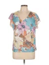 Elie Tahari Short Sleeve Blouse In Multi