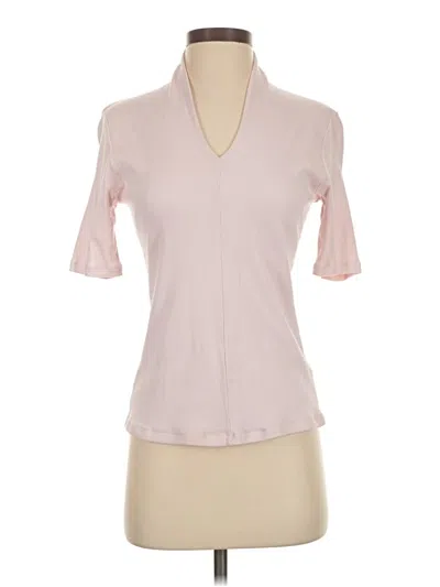 Pre-owned Elie Tahari Short Sleeve Blouse In Pink