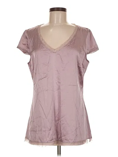 Pre-owned Elie Tahari Short Sleeve Blouse In Purple