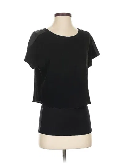 Pre-owned Elie Tahari Short Sleeve Top Black Boatneck Tops