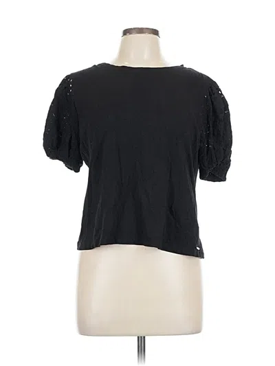 Pre-owned Elie Tahari Short Sleeve Top Black Sweetheart Neckline Tops