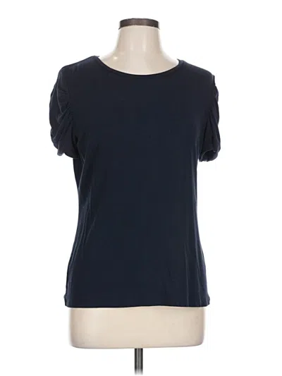 Pre-owned Elie Tahari Short Sleeve T-shirt In Blue