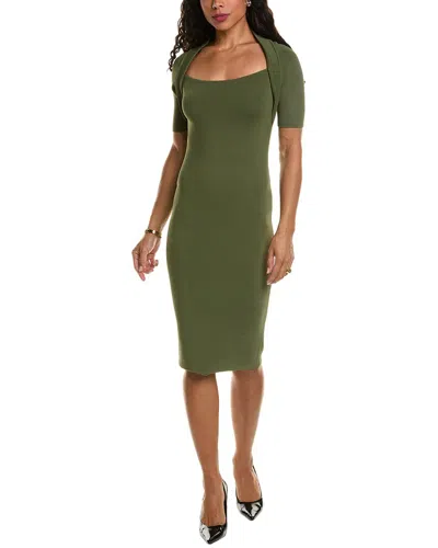 Elie Tahari Shrug Sweaterdress In Green