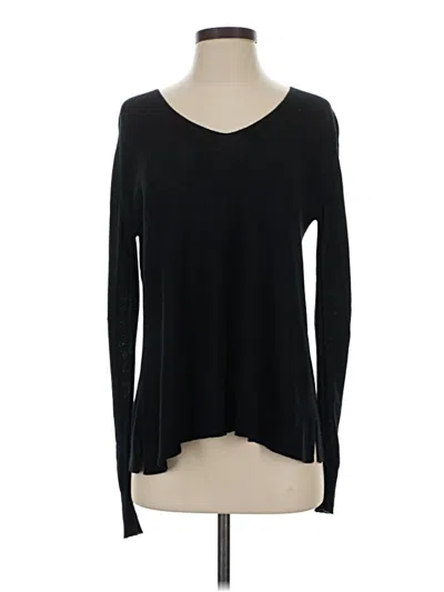 Pre-owned Elie Tahari Silk Pullover Sweater In Black