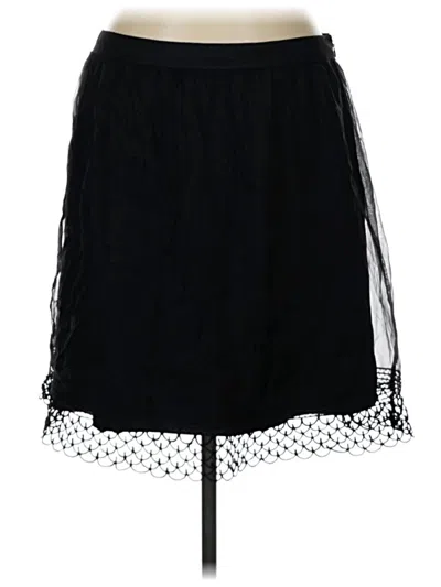 Pre-owned Elie Tahari Silk Skirt In Black