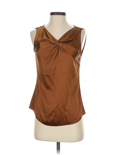 Pre-owned Elie Tahari Sleeveless Blouse In Brown