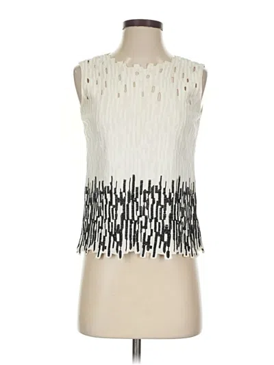 Pre-owned Elie Tahari Sleeveless Blouse In Ivory