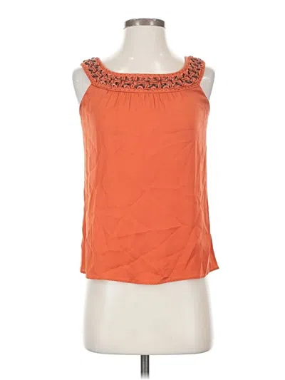 Pre-owned Elie Tahari Sleeveless Blouse In Orange