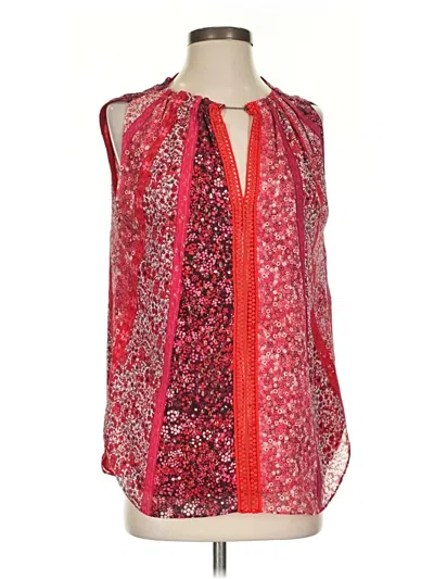 Pre-owned Elie Tahari Sleeveless Blouse In Red