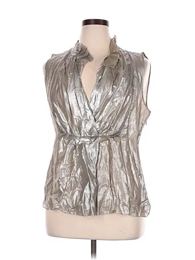 Pre-owned Elie Tahari Sleeveless Blouse In Silver