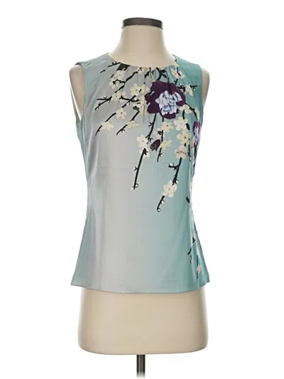 Pre-owned Elie Tahari Sleeveless Blouse In Teal