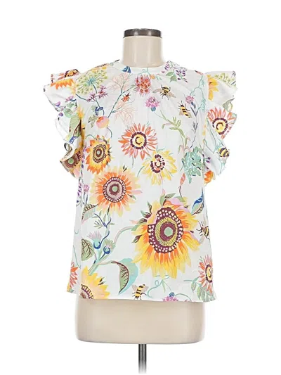 Pre-owned Elie Tahari Sleeveless Blouse In White