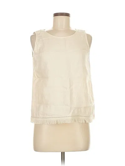Pre-owned Elie Tahari Sleeveless Blouse In White