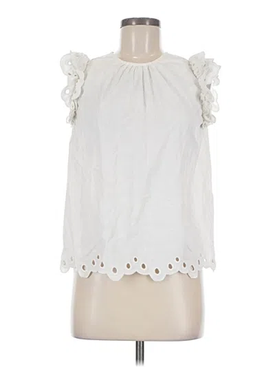 Pre-owned Elie Tahari Sleeveless Blouse In White