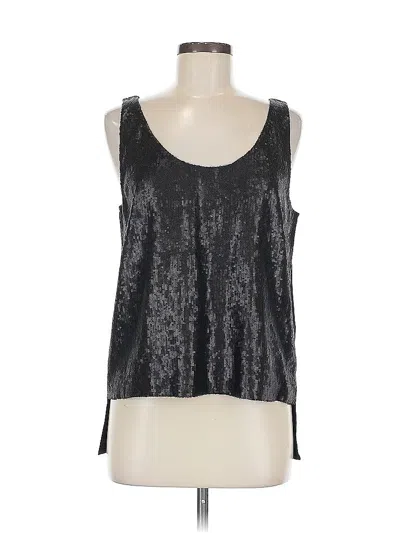 Pre-owned Elie Tahari Sleeveless Top Black Scoop Neck Tops