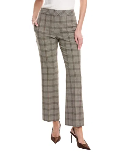 Elie Tahari Slight Flare Full Length Trouser In Gray