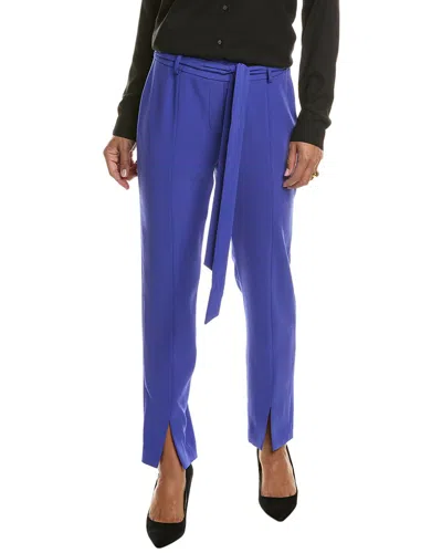 Elie Tahari Slim Sash Pant In Blue