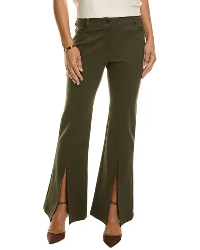 Elie Tahari Slit Front Pant In Green