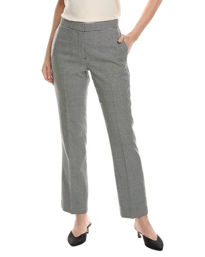 Elie Tahari Straight Leg Wool-blend Trouser In Black