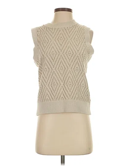 Pre-owned Elie Tahari Sweater Vest In Tan