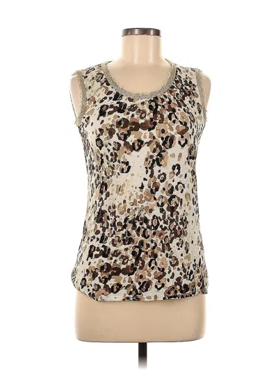 Pre-owned Elie Tahari Tank Top Ivory Halter Neckline Tops In White