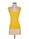 Elie Tahari Tank Top Yellow Square Neckline Tops In Yellow