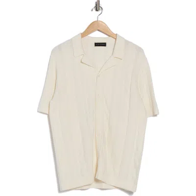 Elie Tahari Textured Camp Shirt In White