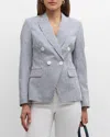 ELIE TAHARI THE ABAGAIL STRIPED DOUBLE-BREASTED BLAZER