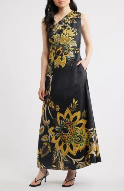 Elie Tahari The Addison One-shoulder Floral Maxi Dress In Multi