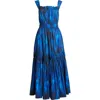 Elie Tahari The Adela Ikat Print Sleeveless Sundress