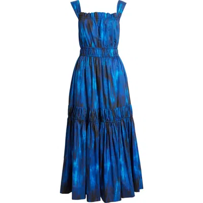 Elie Tahari The Adela Ikat Print Sleeveless Sundress