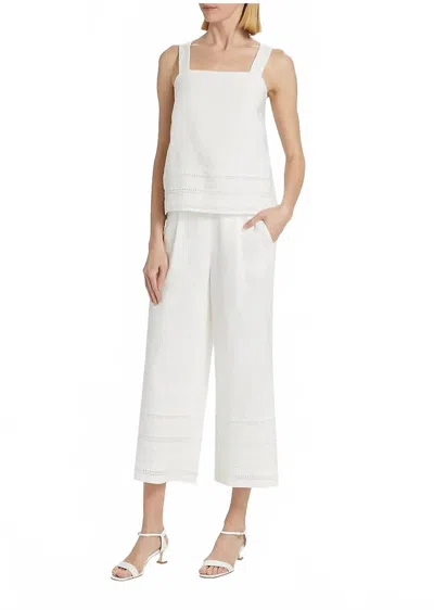 Elie Tahari The Adelle Linen Pants In White