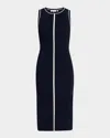 Elie Tahari The Adrianna Contrast-stripe Midi Sweater Dress