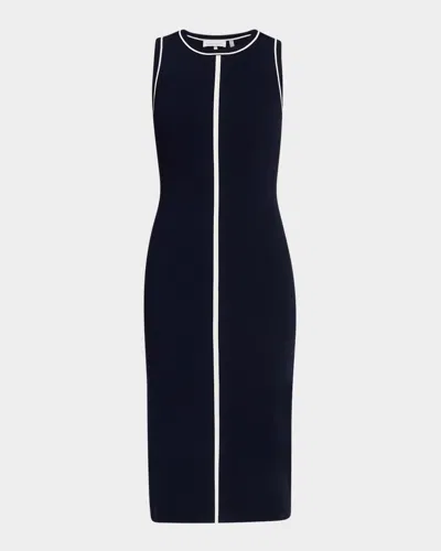 Elie Tahari The Adrianna Contrast-stripe Midi Sweater Dress