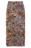 Elie Tahari The Adrianne Sequin Midi Skirt In Multi