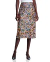 Elie Tahari The Adrianne Sequin Skirt In Animal Print
